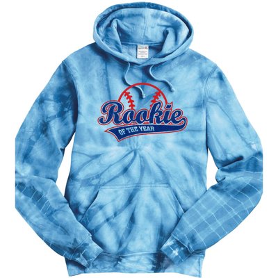 Funny Retro Baseball Rookie of the Year Tie Dye Hoodie