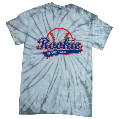 Funny Retro Baseball Rookie of the Year Tie-Dye T-Shirt