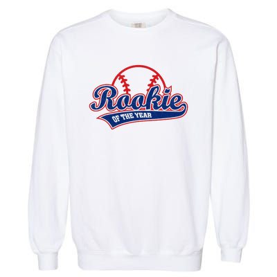 Funny Retro Baseball Rookie of the Year Garment-Dyed Sweatshirt