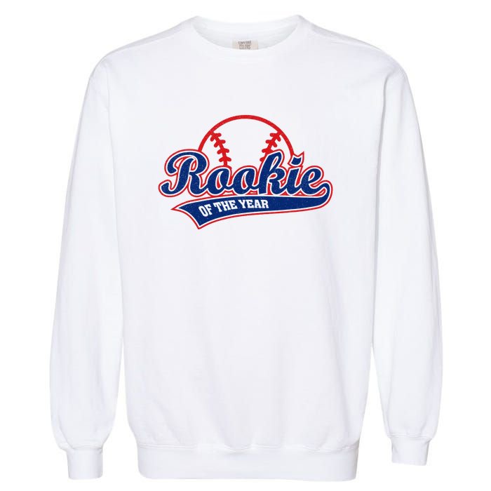 Funny Retro Baseball Rookie of the Year Garment-Dyed Sweatshirt