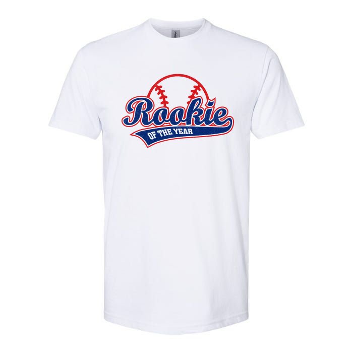 Funny Retro Baseball Rookie of the Year Softstyle CVC T-Shirt