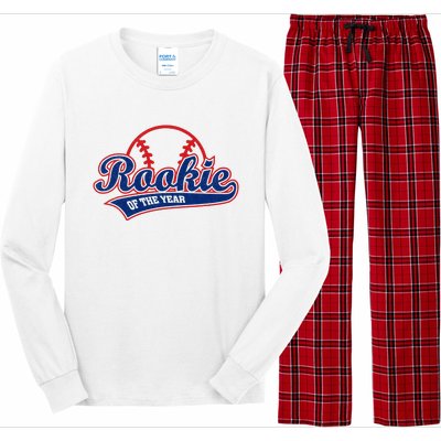 Funny Retro Baseball Rookie of the Year Long Sleeve Pajama Set