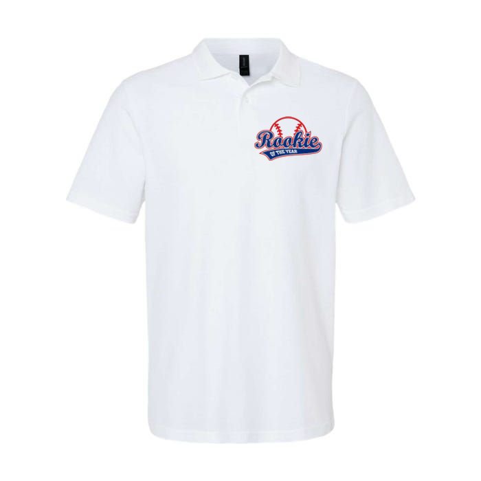 Funny Retro Baseball Rookie of the Year Softstyle Adult Sport Polo