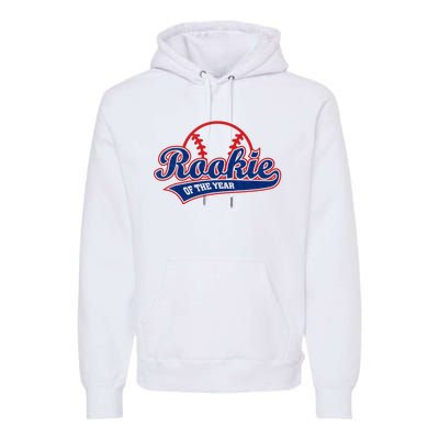 Funny Retro Baseball Rookie of the Year Premium Hoodie