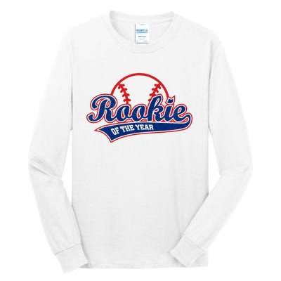 Funny Retro Baseball Rookie of the Year Tall Long Sleeve T-Shirt