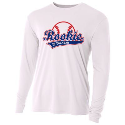 Funny Retro Baseball Rookie of the Year Cooling Performance Long Sleeve Crew