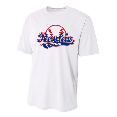 Funny Retro Baseball Rookie of the Year Performance Sprint T-Shirt