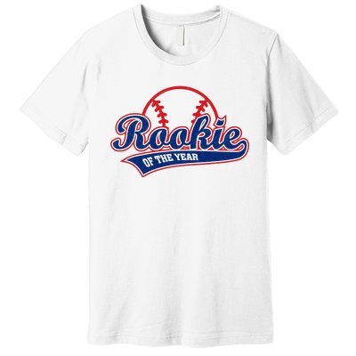 Funny Retro Baseball Rookie of the Year Premium T-Shirt