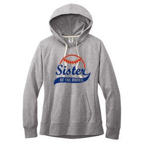 Funny Retro Baseball Sister of the Rookie Women's Fleece Hoodie