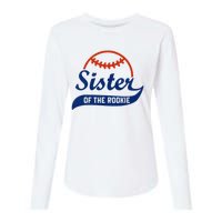 Funny Retro Baseball Sister of the Rookie Womens Cotton Relaxed Long Sleeve T-Shirt