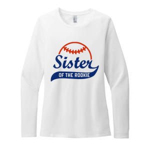 Funny Retro Baseball Sister of the Rookie Womens CVC Long Sleeve Shirt