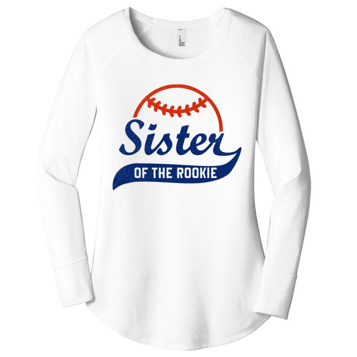 Funny Retro Baseball Sister of the Rookie Women's Perfect Tri Tunic Long Sleeve Shirt