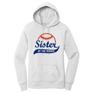 Funny Retro Baseball Sister of the Rookie Women's Pullover Hoodie