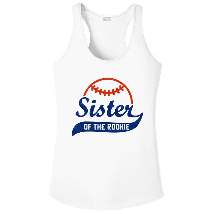 Funny Retro Baseball Sister of the Rookie Ladies PosiCharge Competitor Racerback Tank