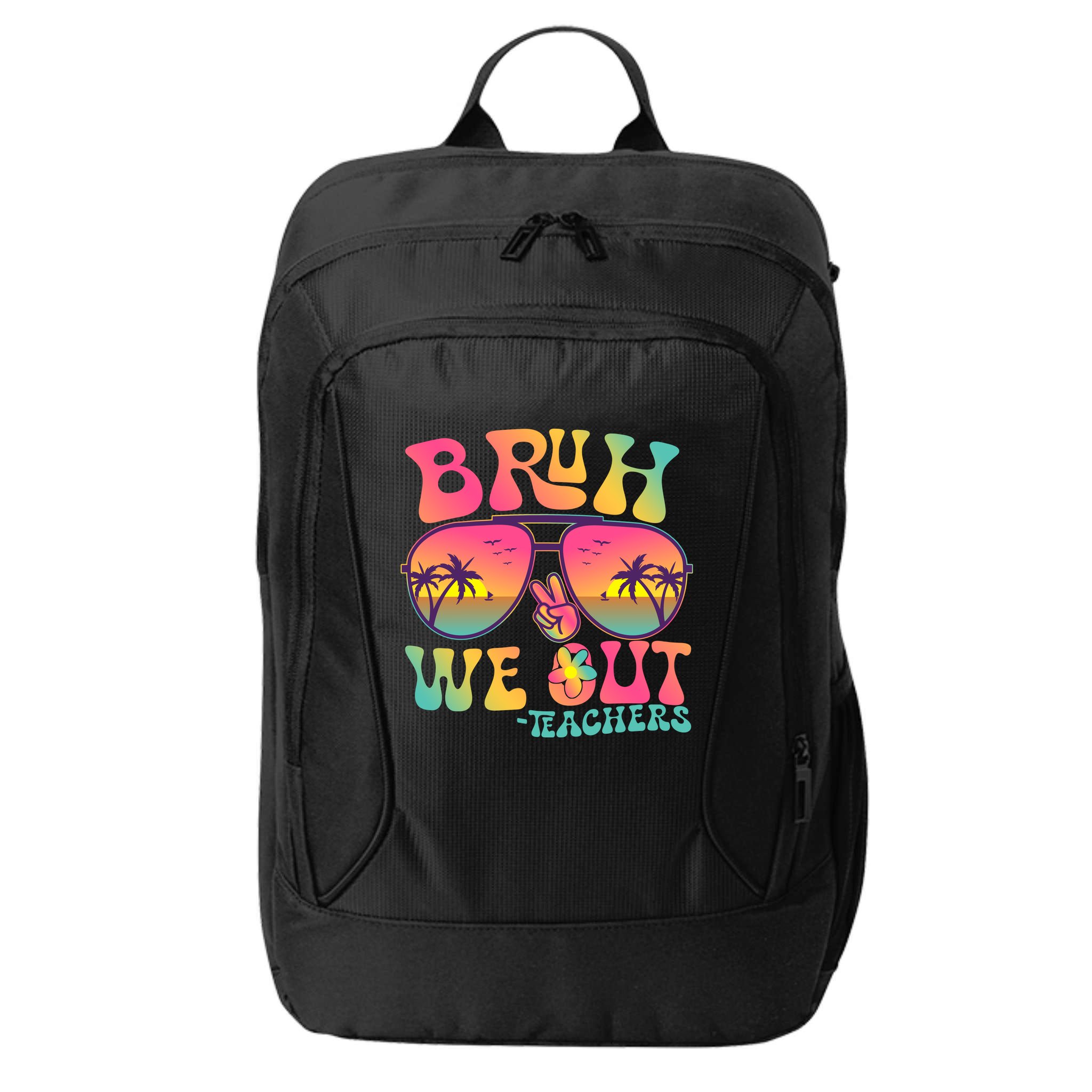 Funny Retro Bruh We Out Teachers City Backpack