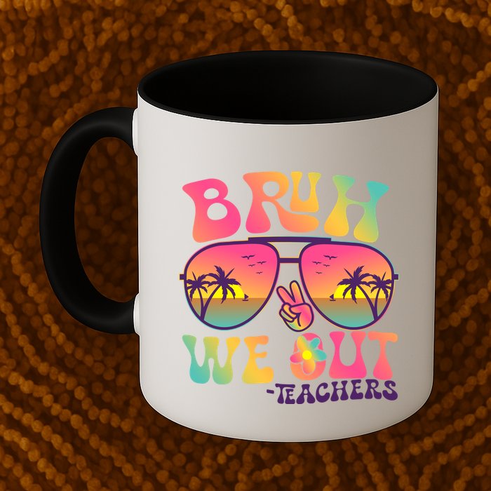Funny Retro Bruh We Out Teachers Mug