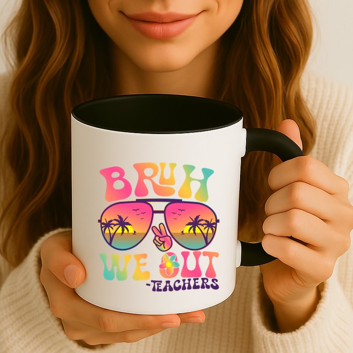 Funny Retro Bruh We Out Teachers Mug