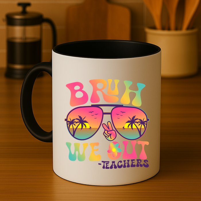 Funny Retro Bruh We Out Teachers Mug