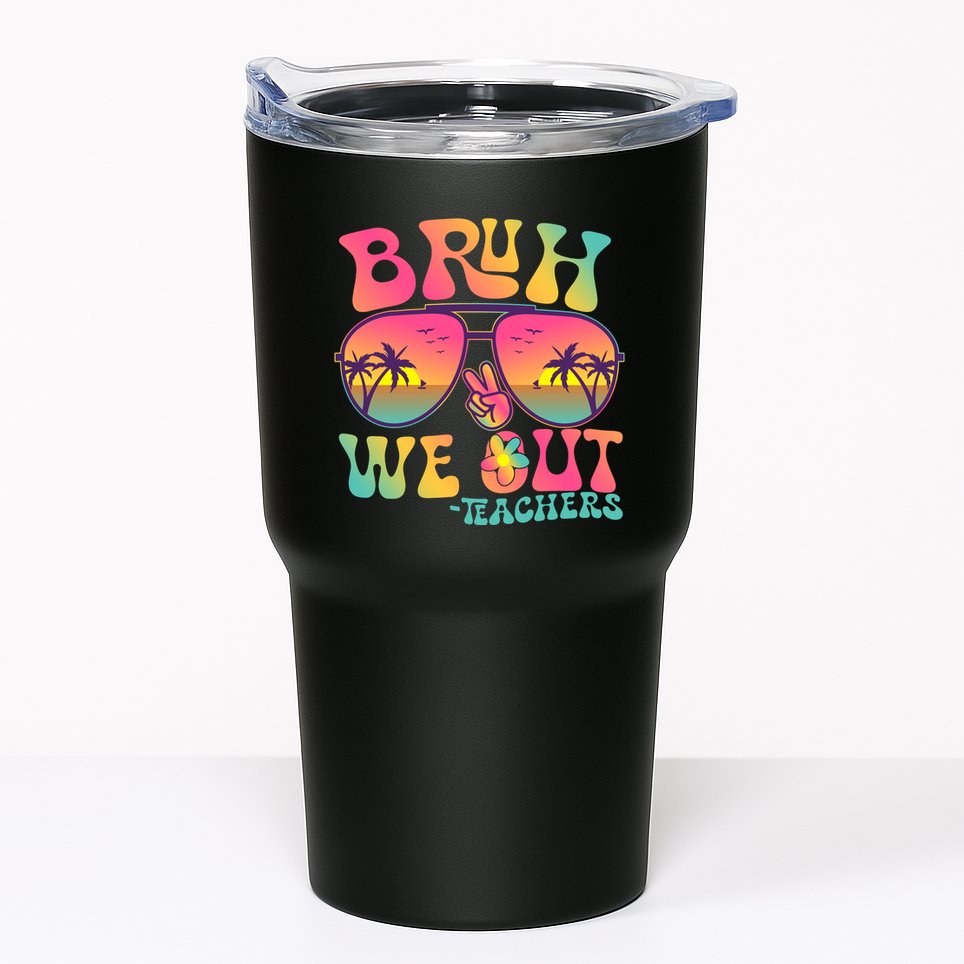 Funny Retro Bruh We Out Teachers Tumbler