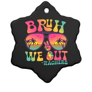 Funny Retro Bruh We Out Teachers Ceramic Star Ornament