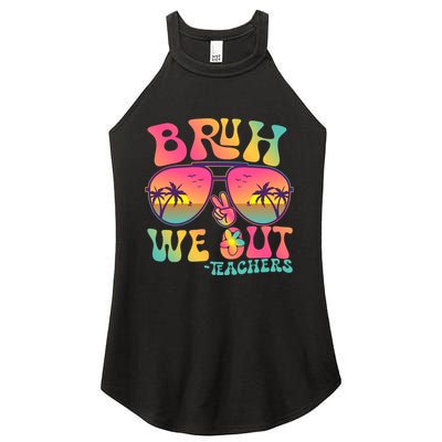 Funny Retro Bruh We Out Teachers Women's Perfect Tri Rocker Tank