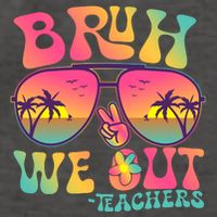 Funny Retro Bruh We Out Teachers Vector Backpack