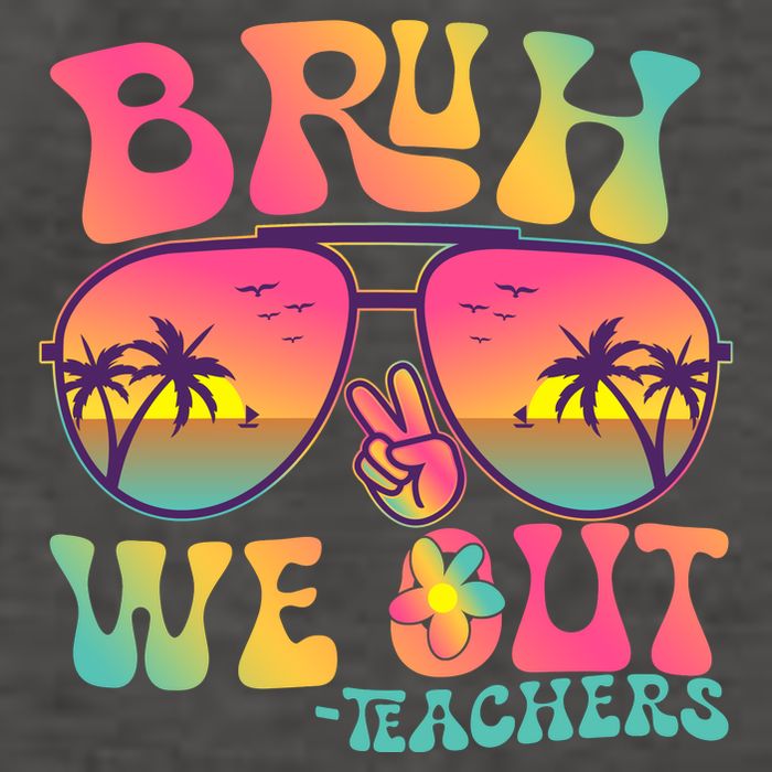 Funny Retro Bruh We Out Teachers Vector Backpack