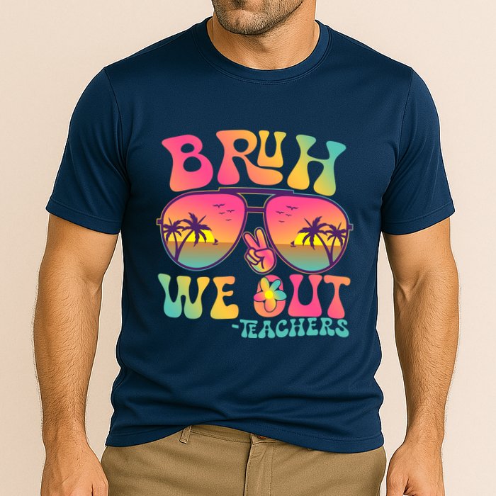 Funny Retro Bruh We Out Teachers Performance Shirt