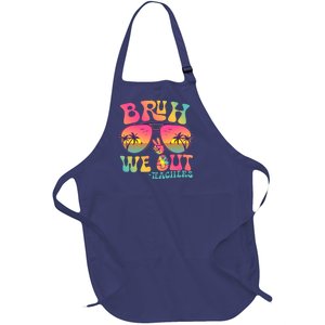 Funny Retro Bruh We Out Teachers Full-Length Apron With Pockets