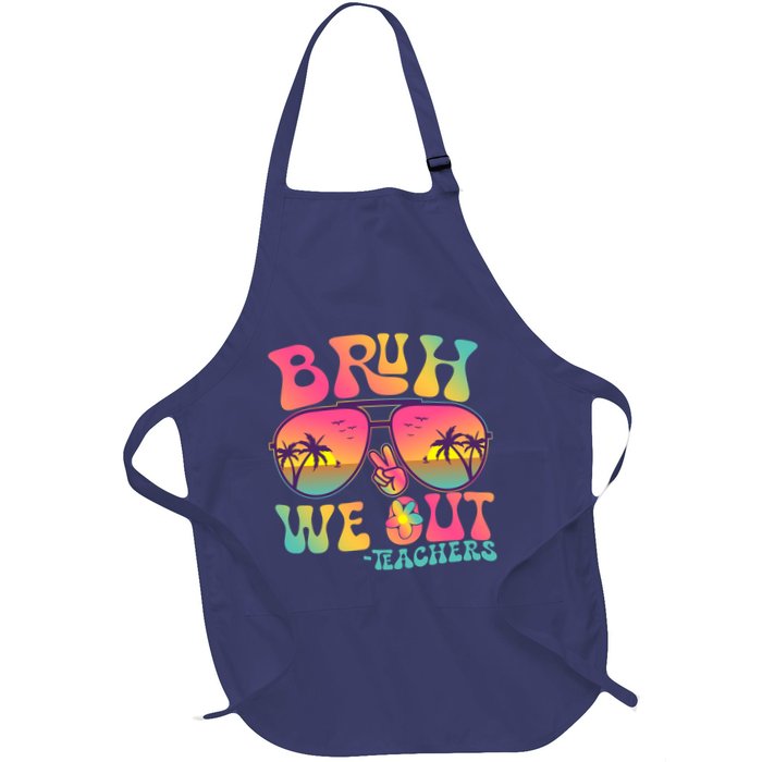 Funny Retro Bruh We Out Teachers Apron