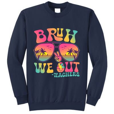 Funny Retro Bruh We Out Teachers Sweatshirt