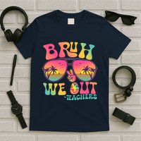 Funny Retro Bruh We Out Teachers T-Shirt