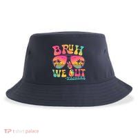 Funny Retro Bruh We Out Teachers Sustainable Bucket Hat