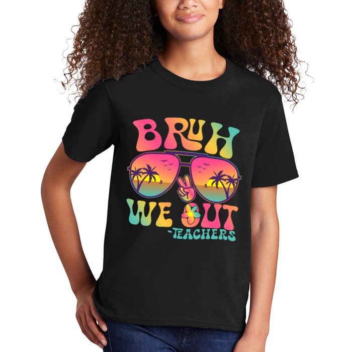 Funny Retro Bruh We Out Teachers Kids T-Shirt
