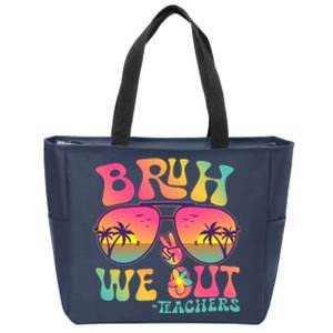 Funny Retro Bruh We Out Teachers Zip Tote Bag