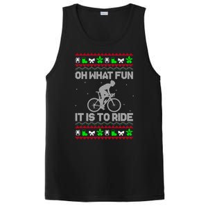 Funny Road Bike Riding Cycling Xmas PosiCharge Competitor Tank