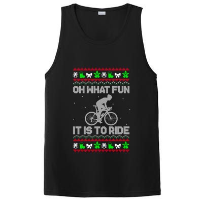 Funny Road Bike Riding Cycling Xmas PosiCharge Competitor Tank