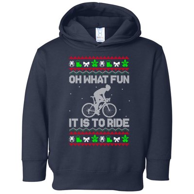 Funny Road Bike Riding Cycling Xmas Toddler Hoodie