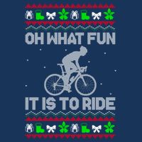 Funny Road Bike Riding Cycling Xmas Women's V-Neck T-Shirt