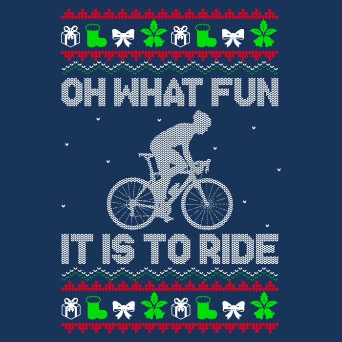 Funny Road Bike Riding Cycling Xmas Women's V-Neck T-Shirt