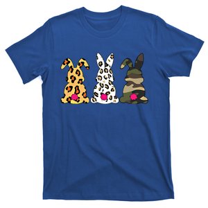 Funny Rabbits Bunnies Leopard Camouflage Happy Easter Day Gift T-Shirt