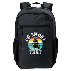 Funny Retro BBQ Party Smoker Chef I'd Smoke That Daily Commute Backpack