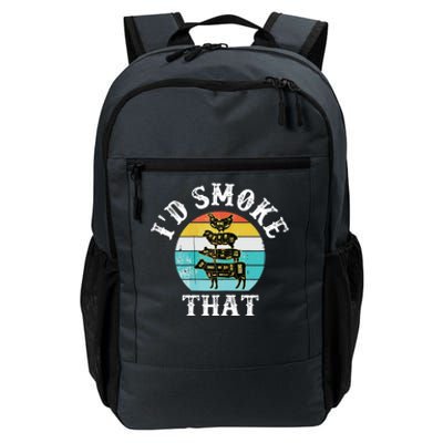 Funny Retro BBQ Party Smoker Chef I'd Smoke That Daily Commute Backpack