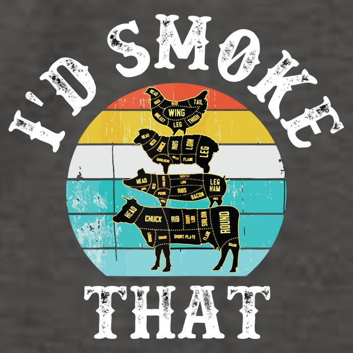 Funny Retro BBQ Party Smoker Chef I'd Smoke That Vector Backpack