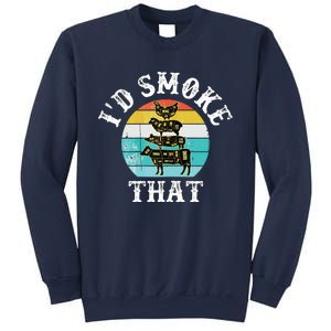 Funny Retro BBQ Party Smoker Chef I'd Smoke That Sweatshirt