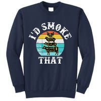 Funny Retro BBQ Party Smoker Chef I'd Smoke That Sweatshirt