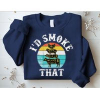 Funny Retro BBQ Party Smoker Chef I'd Smoke That Sweatshirt