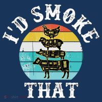 Funny Retro BBQ Party Smoker Chef I'd Smoke That Tall T-Shirt