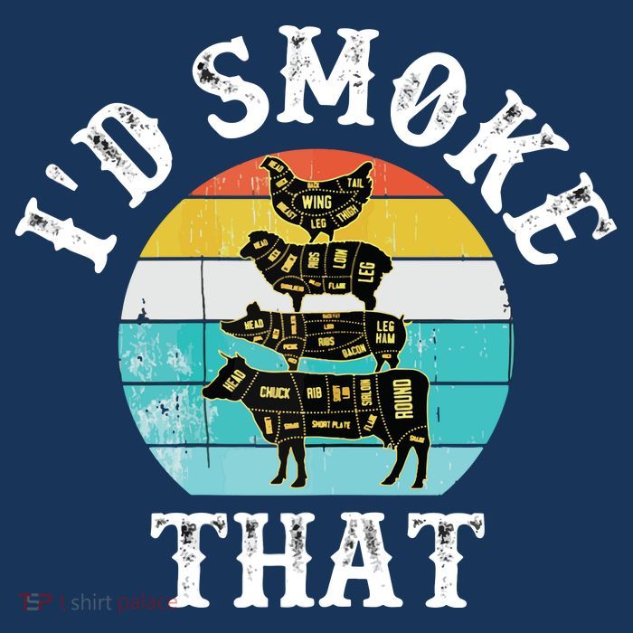 Funny Retro BBQ Party Smoker Chef I'd Smoke That Flatbill Hat