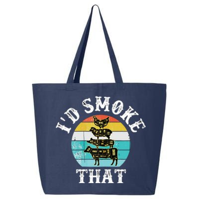 Funny Retro BBQ Party Smoker Chef I'd Smoke That 25L Jumbo Tote